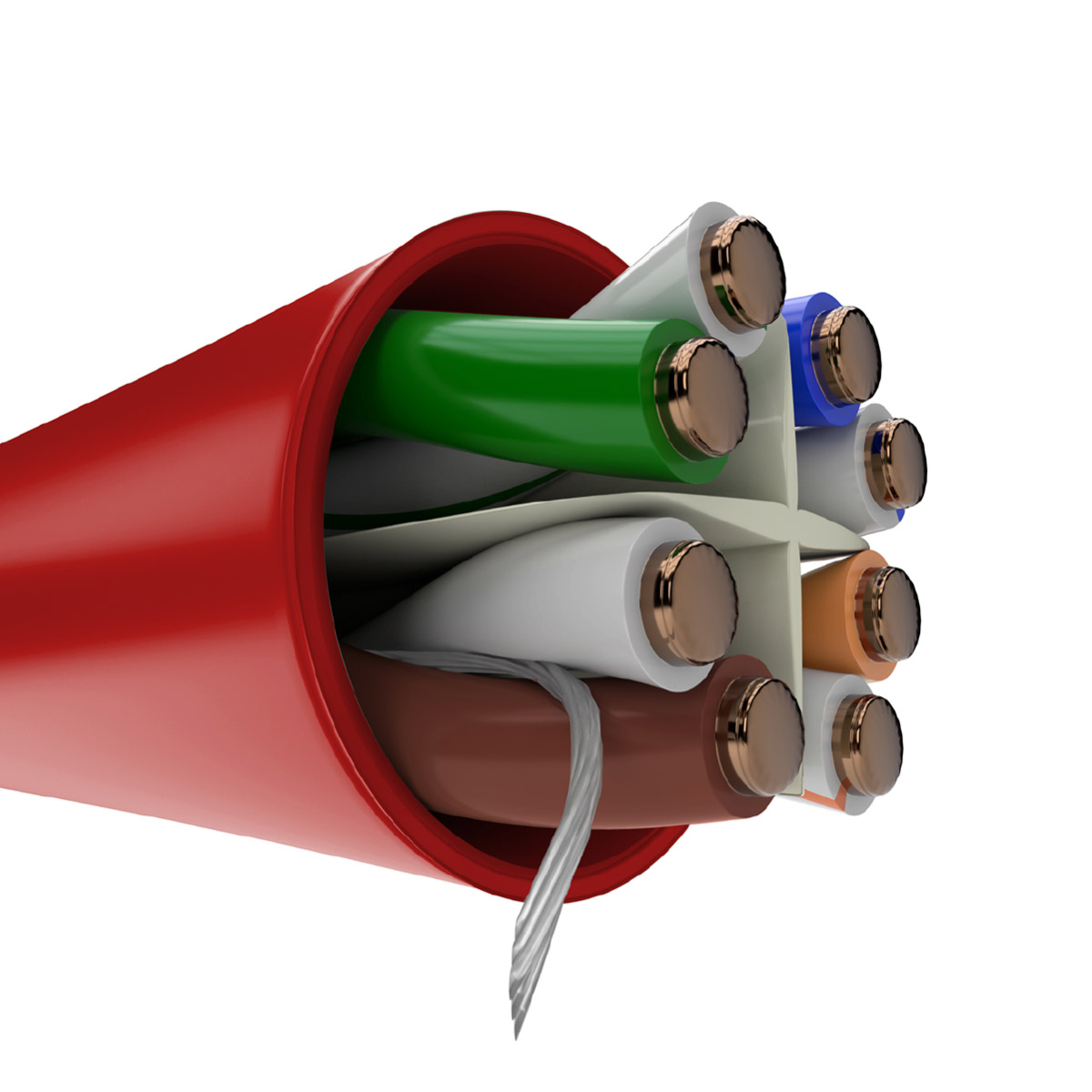 U/UTP Cable 4 Pairs Cat6, 24AWG Gauge - AB356NXTXX