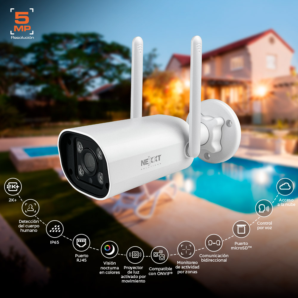 Cámara inteligente motorizada Wi-Fi® para exteriores - NHC-OF10