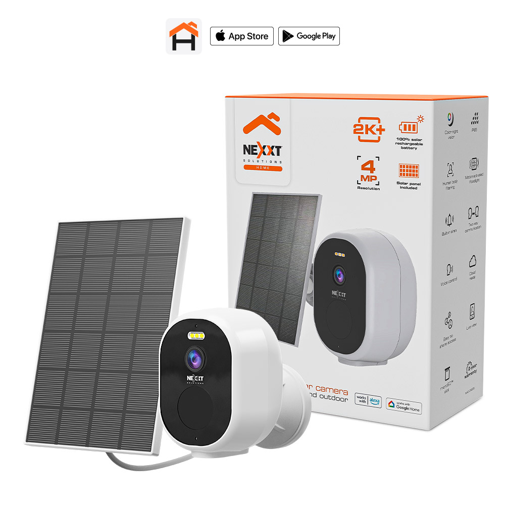 Cámara con panel solar Wi-Fi®, para Interiores y Exteriores - NHC