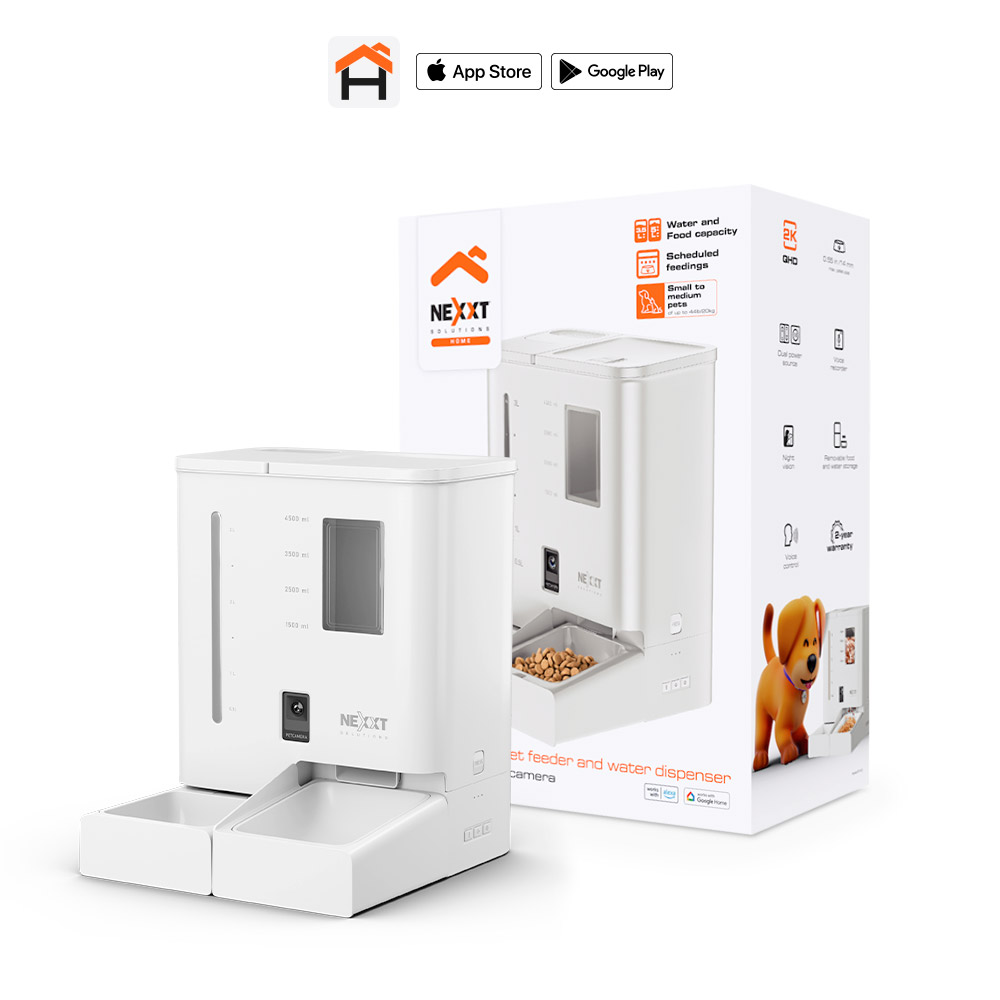 Dispensador inteligente de alimento y agua para mascotas con