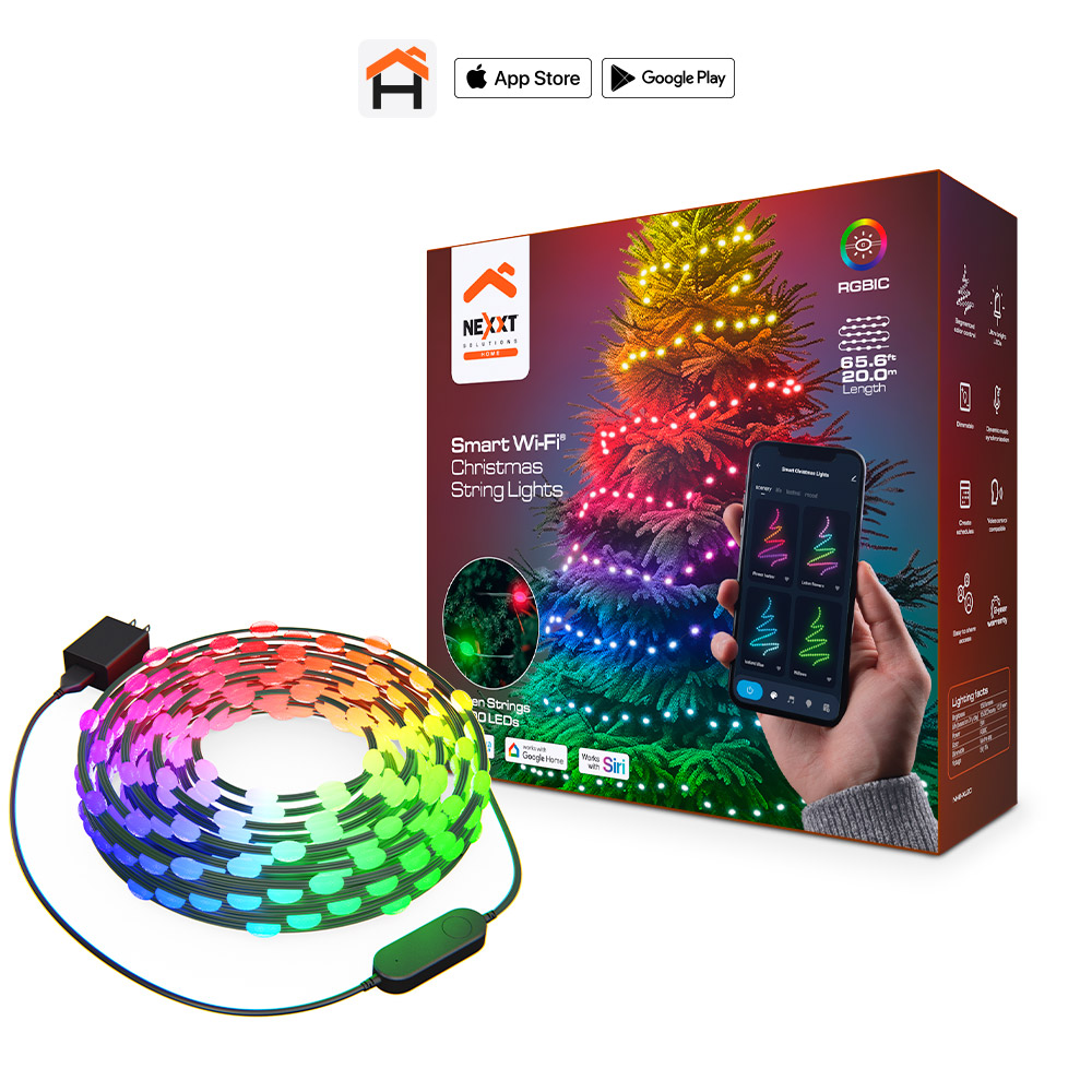 虹光 Smart Wi-Fi® Christmas String Lights - NHB-XL20 | Nexxt Home