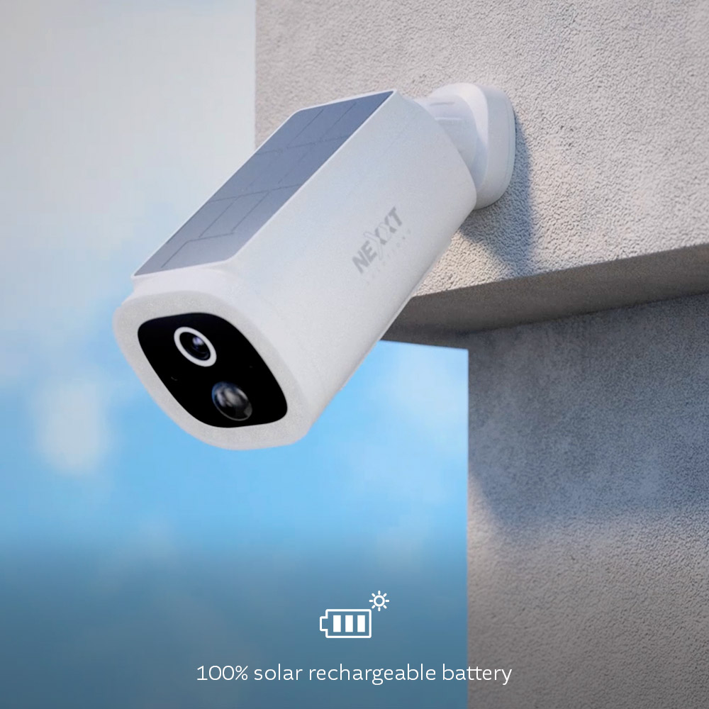 Smart Wi-Fi® camera with built-in solar panel - NHC-OF30S | Nexxt Home