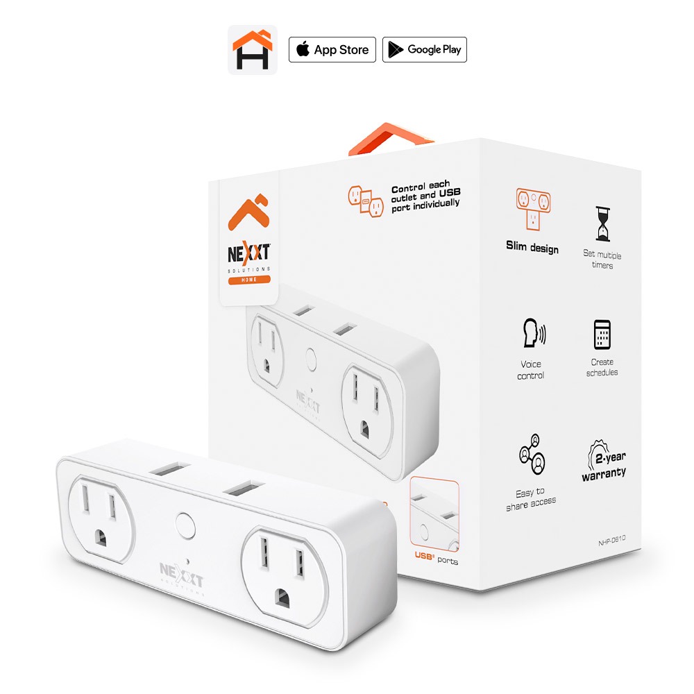 Nexxt - Smart Wi-Fi surge protector 110V | Nexxt Home
