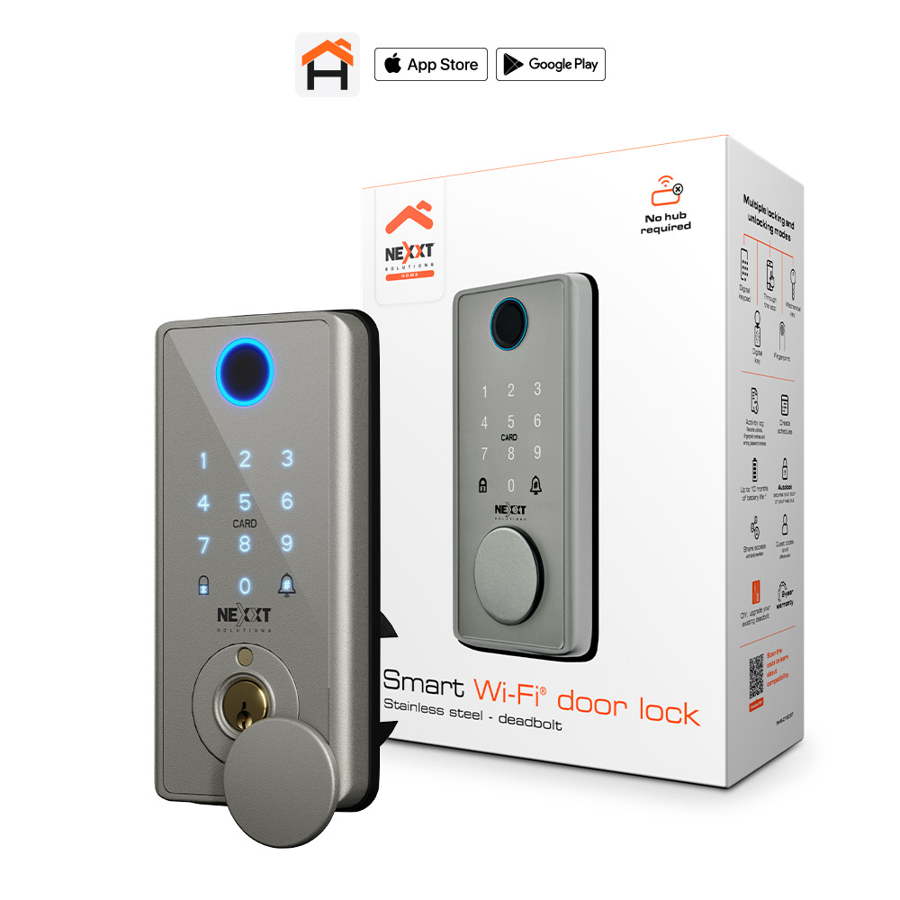 Cerradura inteligente Wi-Fi® de acero inoxidable - NHS-D150