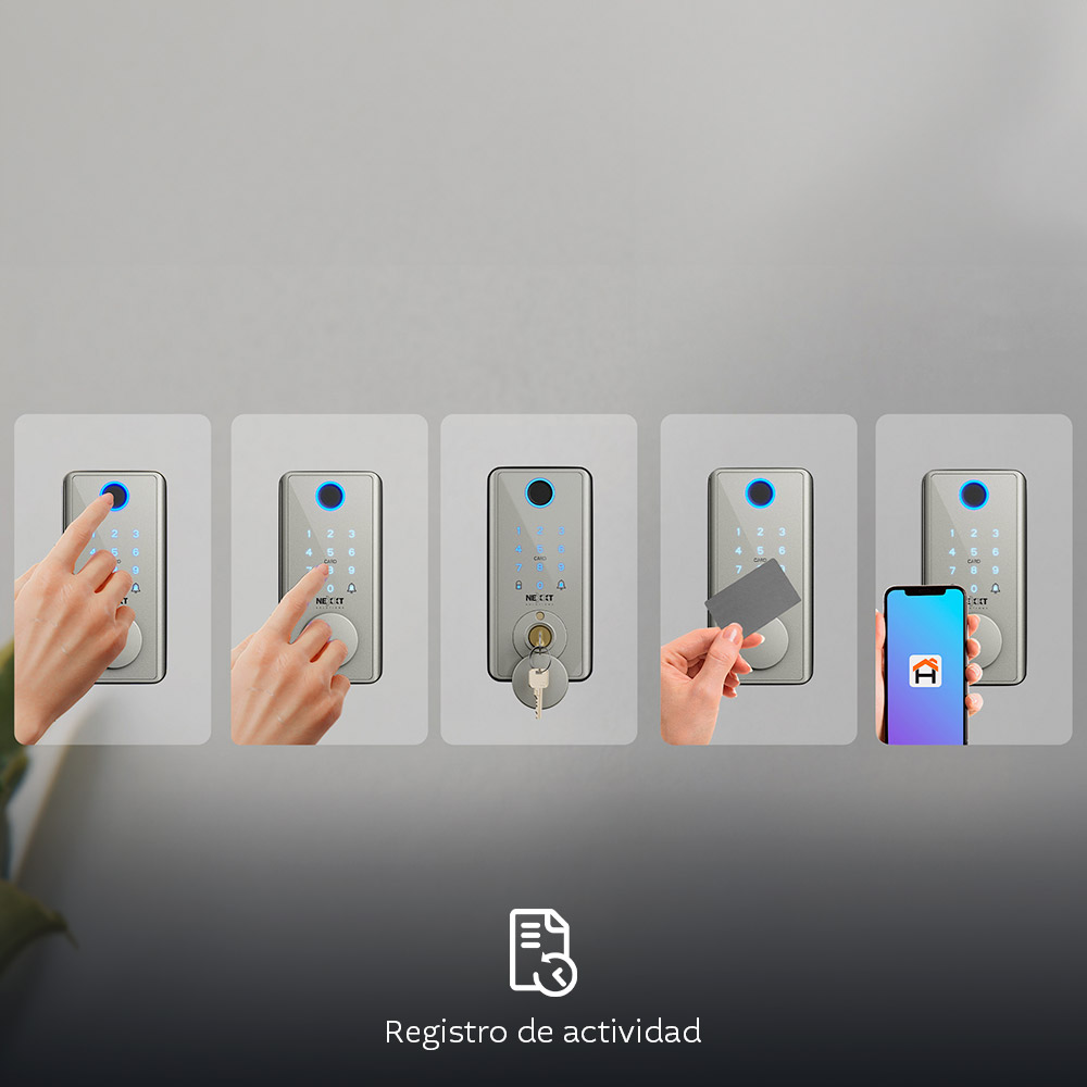 蘭丸 Cerradura inteligente Wi-Fi® de acero inoxidable - NHS-D150