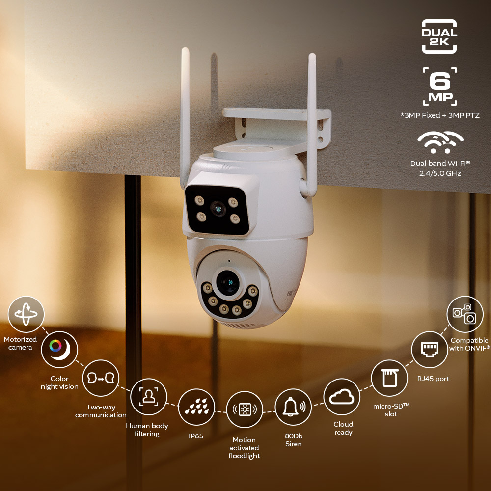 Smart Outdoor Dual Lens PTZ Wi-Fi® camera - NHC-OP30DL | Nexxt Home