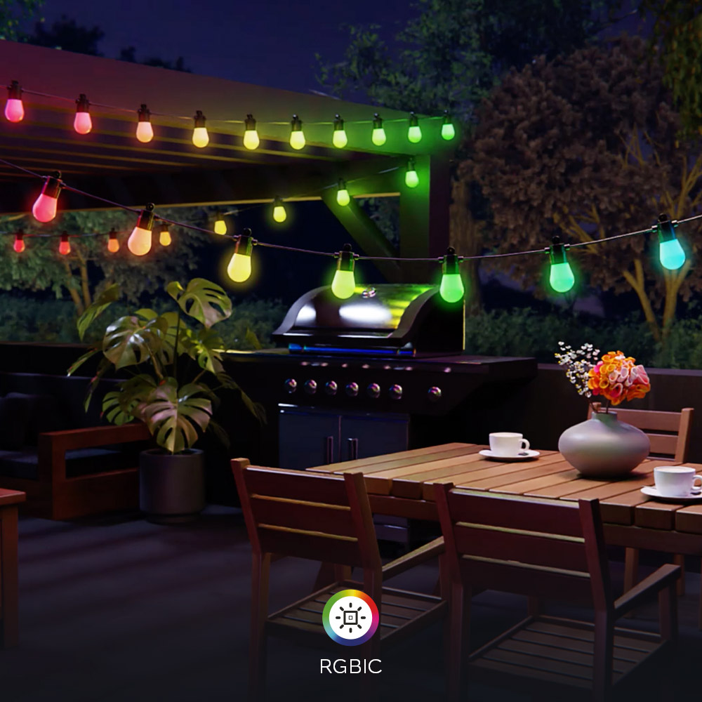 Smart Wi-Fi® LED outdoor string lights - NHB-O150 | Nexxt Home