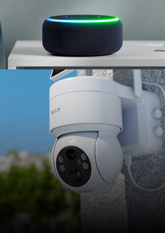 Cámara PTZ con panel solar Wi-Fi® para exteriores - NHC-OP20S | Nexxt Home