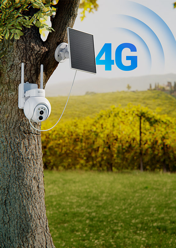 Smart 4G-LTE solar camera Outdoor PTZ - NHC-OP40SL | Nexxt Home