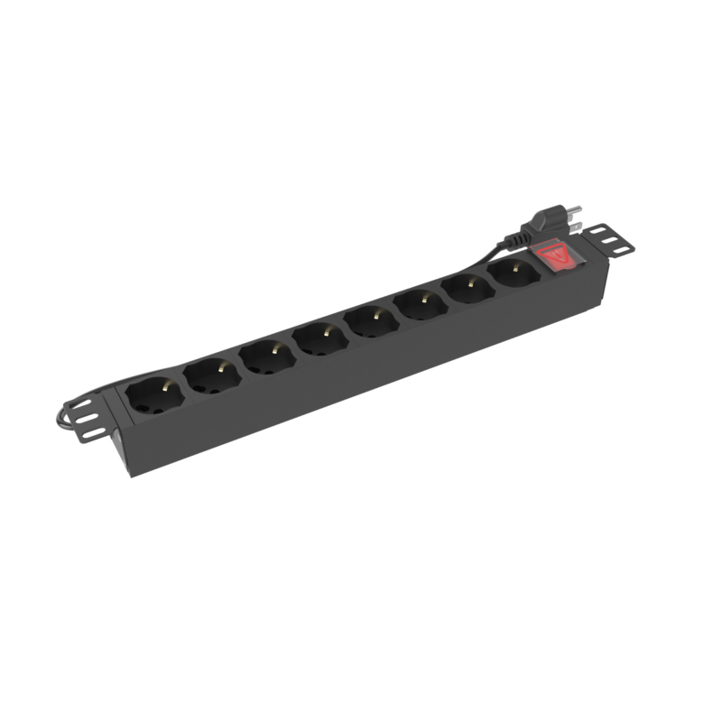 Nexxt- Rack mount power strip 8 outlets, 220VAC | Nexxtsolutions 