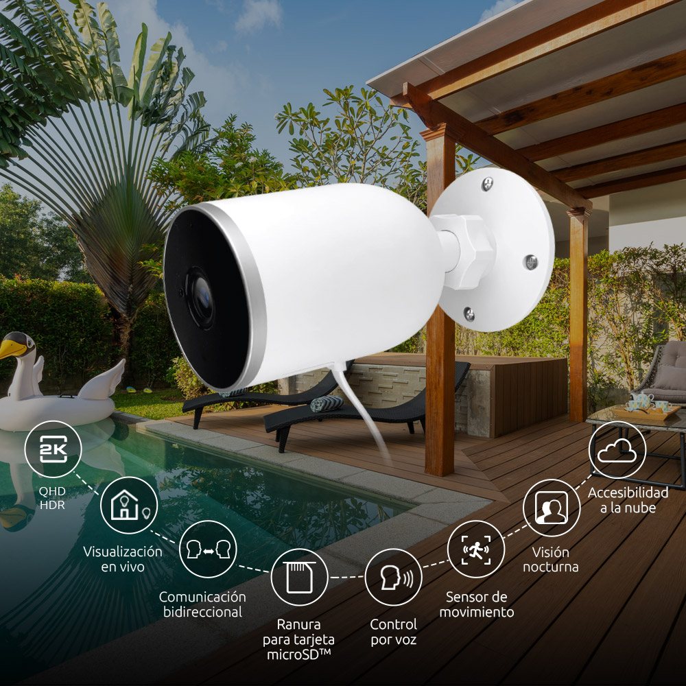 Camara De Seguridad Para Casa Exterior Vision Nocturna Camaras Vigilancia  1080p
