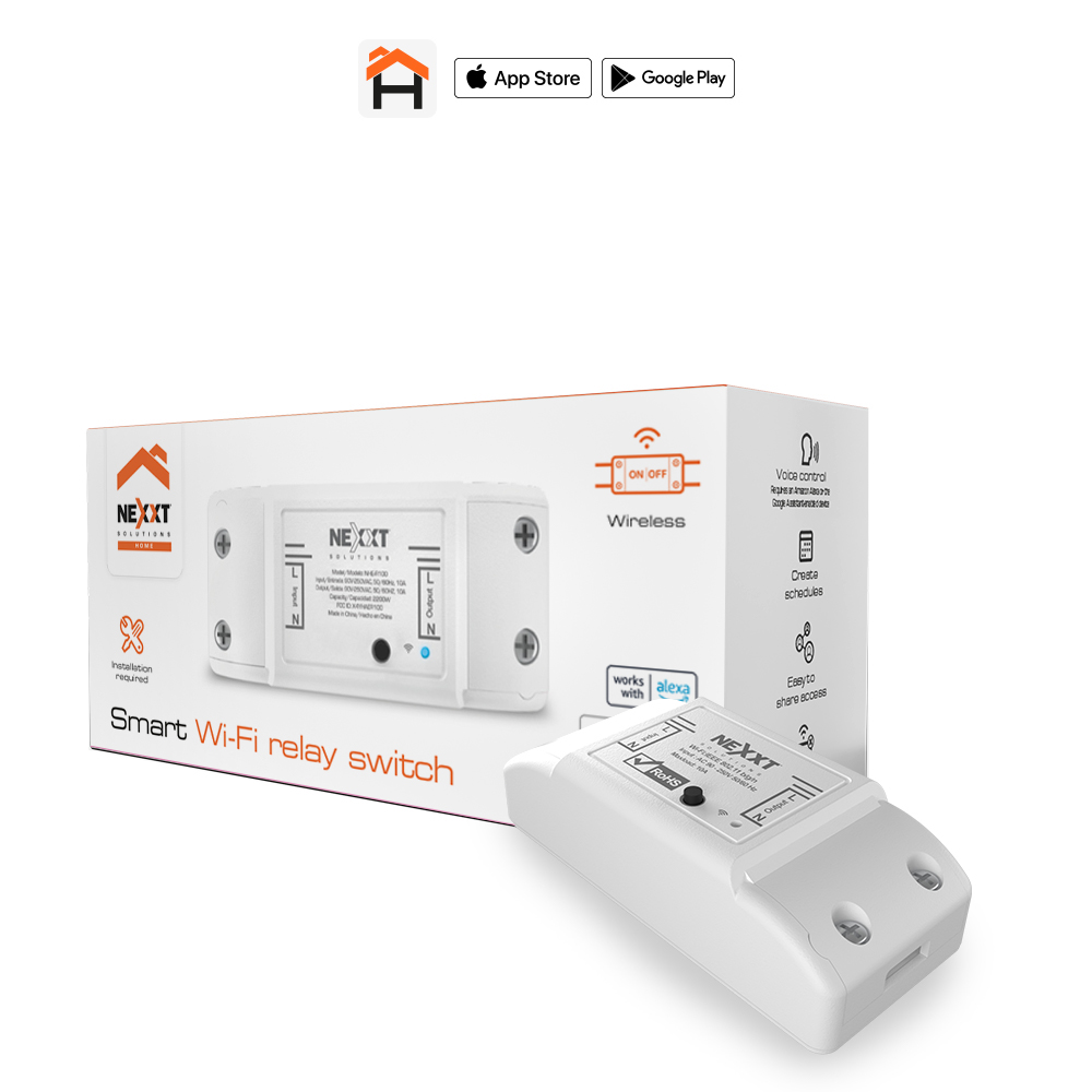 Interruptor inteligente WiFi sencillo 15A 110-240V blanco Nexxt Home  NHE-S100, Materiales De Construcción